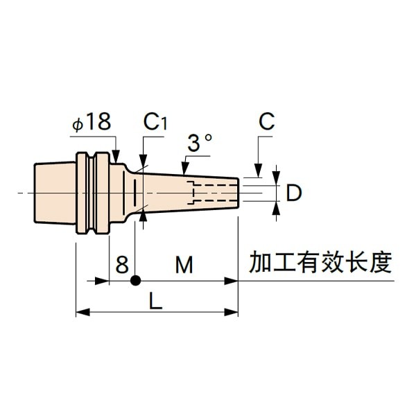 MST恩司迪 E25-SLSA3.175系列 一体式热缩刀柄图2