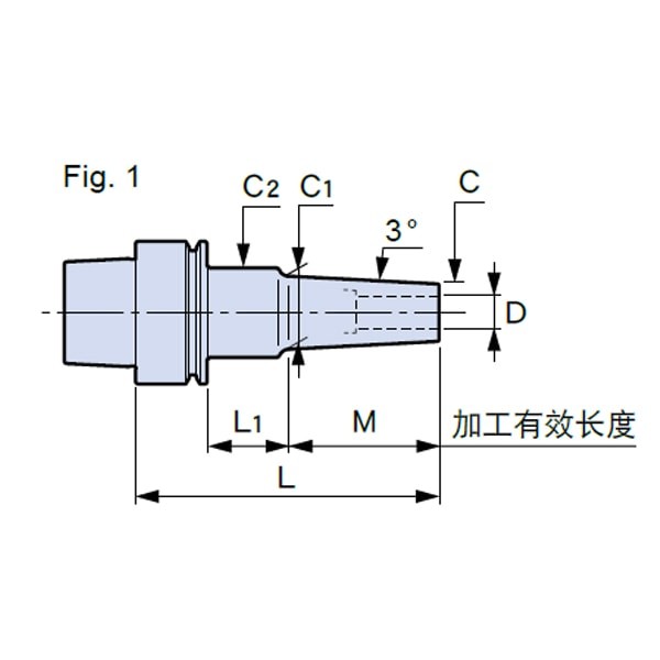 MST恩司迪 E40-SLSA3.175系列 一体式热缩刀柄图3